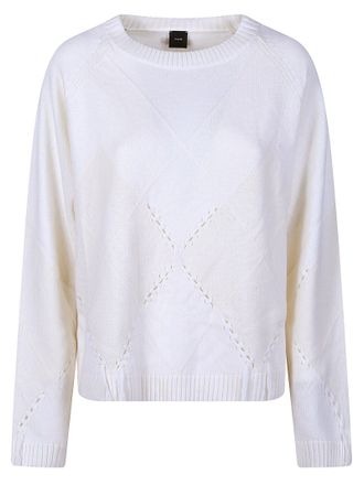 Pinko Berna Textured Geometric Wool Sweater