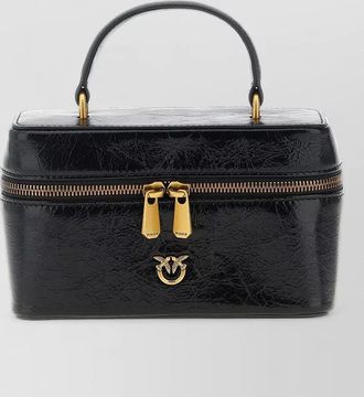 Pinko vanity soft mini leather quilted crossbody bag