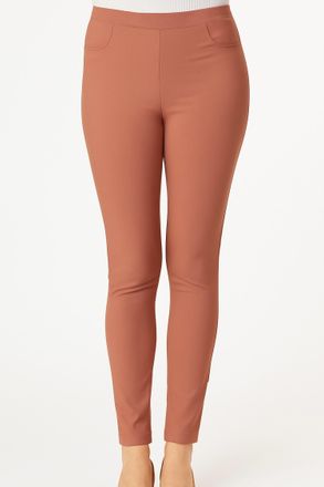 French Kyss Straight Leg Jeggings In Peach