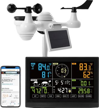 OEM Estaci&oacute;n Meteorol&oacute;gica, Pantalla De 7,5, Resistente Al Agua Ipx7, Alcance De Transmisi&oacute;n De 150 M, Wi-fi De 2,4 Ghz, Dimensiones Del Sensor: 16 X 15,5