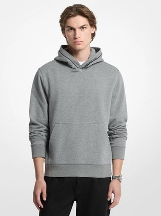 Michael Kors Logo Trim Cotton Blend Terry Hoodie