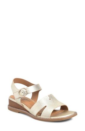 COMFORTIVA Maira Slingback Wedge Sandal in Platino at Nordstrom, Size 6.5