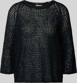 Freequent Strickshirt mit Rundhalsausschnitt und 3/4-Arm in Black, Gr&ouml;&szlig;e XXL