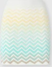 Missoni Mini Skirt In Cotton And Viscose Chevron D&eacute;grad&eacute; in Sea Green & Brown at Nordstrom, Size 40 It