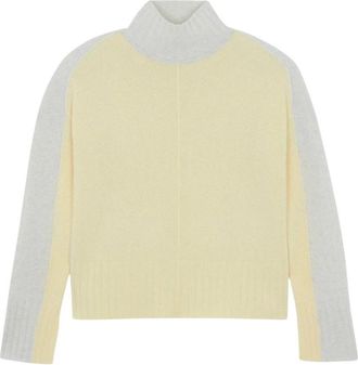 Kujten Angel Anise Sweater - Dames - Coltruien - Geel - M - Wol - Truien & Vesten