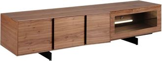 Angel Cerd&aacute; Mueble tv nogal y acero negro con iluminaci&oacute;n interior