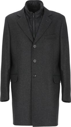 Fay Double Coat - Heren - Mantel - Grijs - L - Wol - Jassen