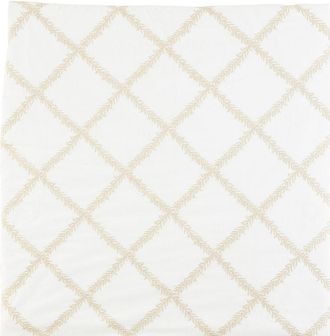 Ballard Designs Lucian Embroidered Trellis Duvet Cover - Natural, Full/Queen - Ballard Designs