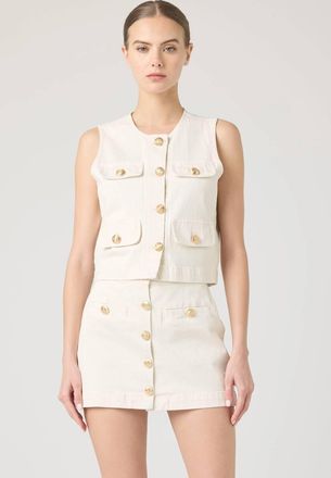 Blank NYC Sugar Coated Vest In Cream