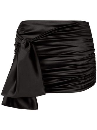 Dolce & Gabbana knot-detail satin miniskirt - Black