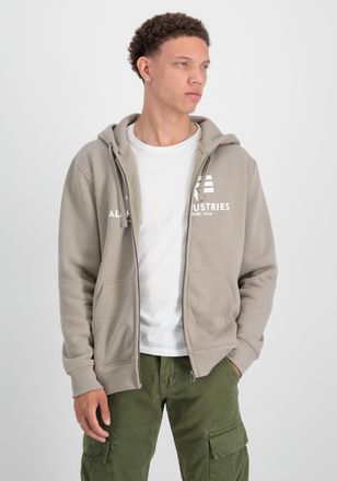 Alpha Industries Hoodie ALPHA INDUSTRIES Basic Zip Hoodie BL, Herren, Gr. S, beige (vintage sand), Obermaterial: 80% Baumwolle, 20% Polyester, regular fit, Sweatshirts