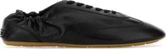 Saint Laurent Black Leather Lewis Sneakers