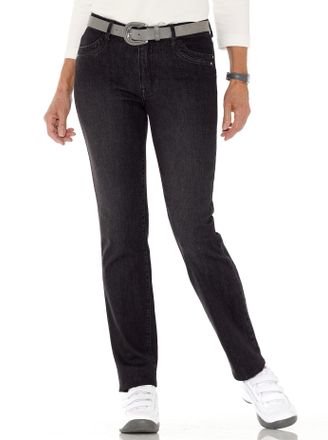 Casual Looks Thermojeans CASUAL LOOKS, Damen, Gr. 54, Normalgr&ouml;ssen, schwarz (schwarz denim), 78% Baumwolle, 20% Polyester, 2% Elasthan, unifarben, lang, Jeans The