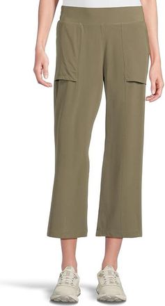 Columbia Boundless Beautytm Wide Capri II Womens Clothing Stone Green : XS 25, Elastane/Polyester