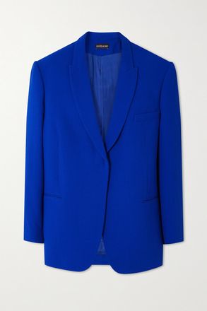 DAVID KOMA Blazer Oversize In Cr&ecirc;pe Di Lana - Blu