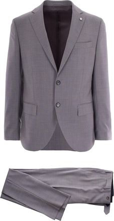 L.B.M. 1911 Pearl Grey Single-Breasted Suit
