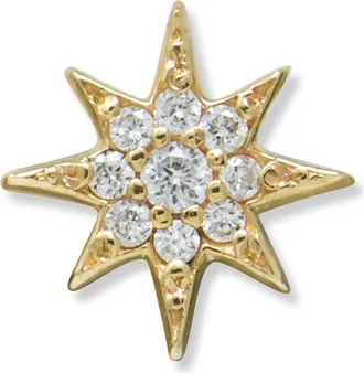 Anzie Aztec North Star 14K Gold & Diamond Single Stud Earring in Yellow Gold at Nordstrom