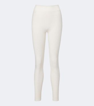 Perfect Moment Ribbed-knit ski leggings