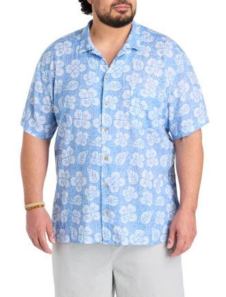 Vineyard Vines Big & Tall Hawaiian Punch Sport Shirt in Floral Coastline at Nordstrom, Size Xx-Large