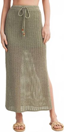 Mustard Seed Jada Crochet Skirt In Green