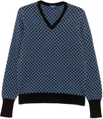 Drumohr Long Sleeve V-Neck Sweater