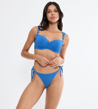Triumph Bikini-Hose TRIUMPH Palina Love by the Sea Brazilian, Damen, Gr. 36, N-Gr, very blau, Microfaser, Obermaterial: 77% Polyamid, 23% Elasthan, Badehosen 