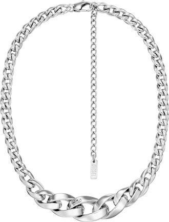 Diesel Stainless Steel Chain Necklace - Necklaces - Unisex - Silver