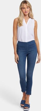 NYDJ Ami Skinny Enkellange Pull-On Jeans In Soft-Contour Denim Met Zijsplitten