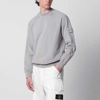Stone Island Ghost grey cotton crew neck sweatshirt
