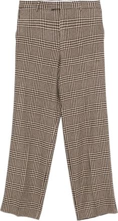 Emporio Armani houndstooth-pattern trousers - Brown