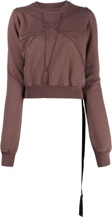 Rick Owens organic cotton cropped sweatshirt - women - Organic Cotton - S - Purple
