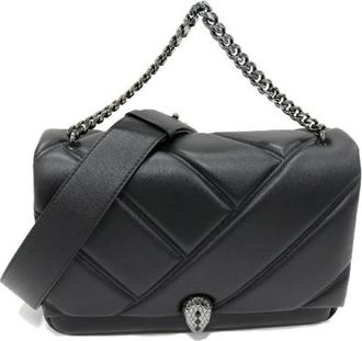 Bulgari Pre-owned Serpenti Cabochon Calf 2way Shoulder Bag - - Pre-owned - Donna - Nero - ONE SIZE