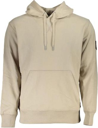 Calvin Klein Gezellig Beige Hoodie van Katoen - Heren - Hoodies - Beige - 2XL - Katoen - Hoodies & sweatvesten