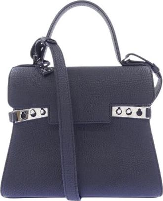 Delvaux Pre-owned Tempete Crispy Calf Bag - Dames - Vintage Handtas - Blauw - ONE Size - Leer - Vintage