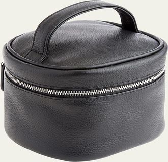 Royce Leather Personalized Leather Compact Cosmetic Bag