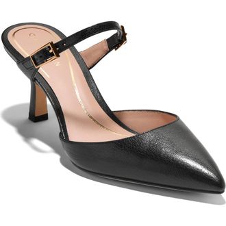 Cole Haan Annalise Pointed Toe Mule in Black Leather at Nordstrom Rack, Size 6.5