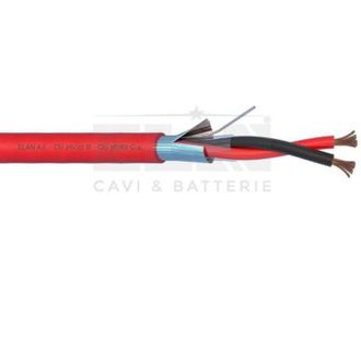 Elan cavo antincendio twistato 100% Rame Schermato 2x1,00 PVC 50m o 100m - 032101R 100 Mt