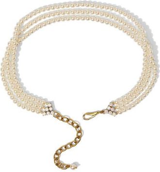 Nadri Madrid Faux Pearl Choker Necklace in Gold at Nordstrom