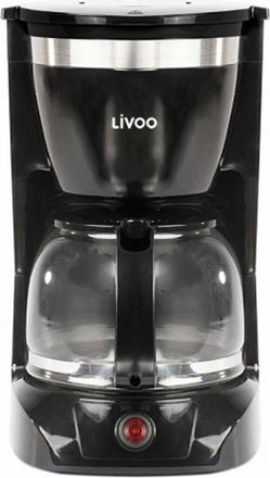 Livoo Cafeti&egrave;re &Eacute;lectrique Livoo Dod163w - Grande Capacit&eacute; De 1,25 L Qui Permet De Remplir Jusqu&agrave; 12 Tasses De Caf&eacute; - Puissance 800 W
