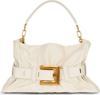 Balmain Medium Anthem Leather Tote in Cream at Nordstrom