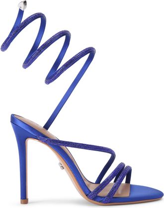 Carvela Womens Spiral 105 Sandals - Blue Fabric - Size UK 7