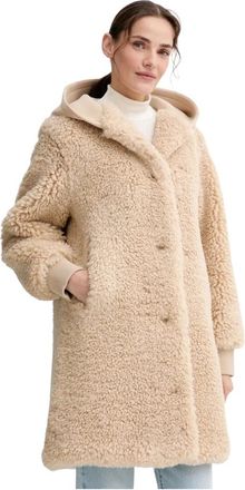 Marc O'Polo Cappotto con cappuccio in tessuto teddy - - Jackets - Donna - Beige - S