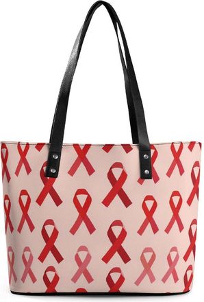 Generic Breast Cancer Awareness Ribbons Tote Bags for Women Cute Shoulder Purses Handbags