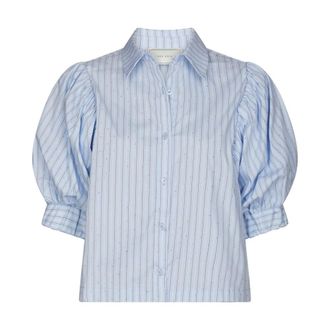 Neo Noir Etta Stripe Stone Shirt - female - Neo Noir - Shirts - Blue - M - Blouses & Shirts