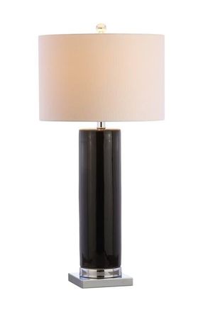 Jonathan Y Designs Dallas 31.5 Ceramic LED Table Lamp in Black/chrome at Nordstrom
