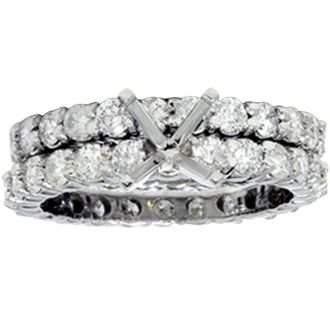 Pompeii3 4ct Diamond Eternity Engagement Wedding Ring Setting Size Selectable