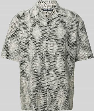 Antony Morato Regular Fit Freizeithemd mit Resortkragen in Black, Größe 50