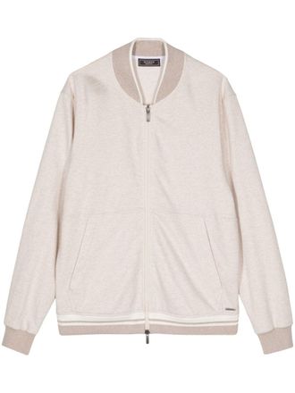 PESERICO Bomber con dettaglio a righe - Marrone