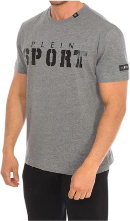 Plein Sport T-shirt met korte mouwen en Claw Print - Heren - Sportshirts - Grijs - M - Katoen - Fitness