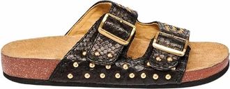 CLARIS VIROT Womens Odette Sandals In Python Black